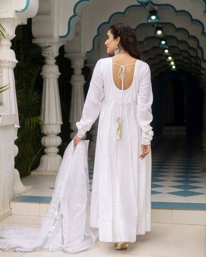 White Gotta suit Set