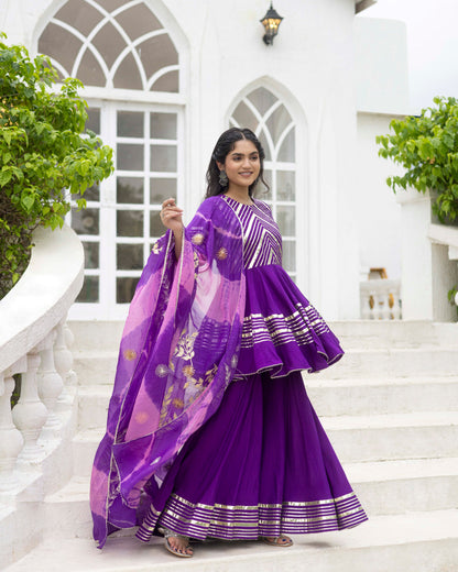 Cadbury Purple Sharara suit Set