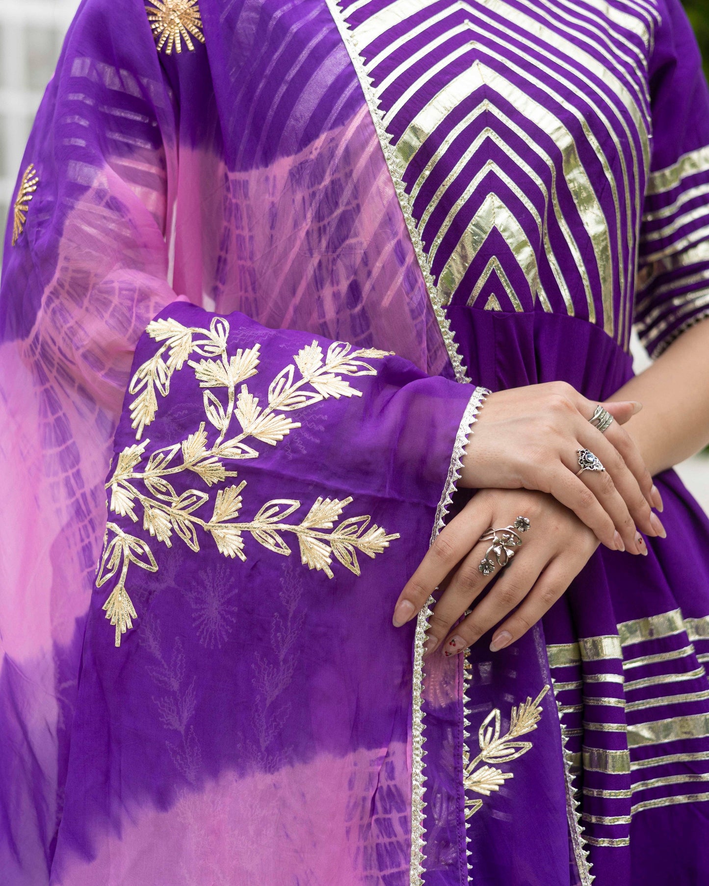 Cadbury Purple Sharara suit Set