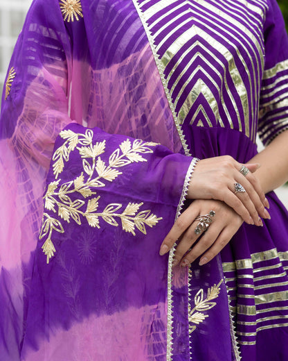 Cadbury Purple Sharara suit Set