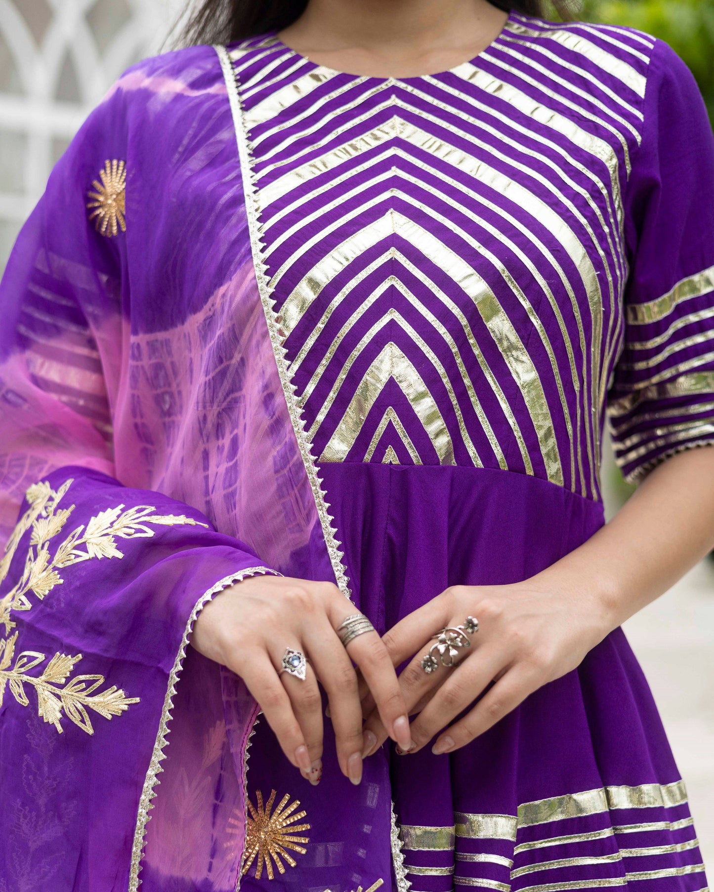 Cadbury Purple Sharara suit Set