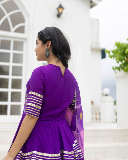Cadbury Purple Sharara suit Set