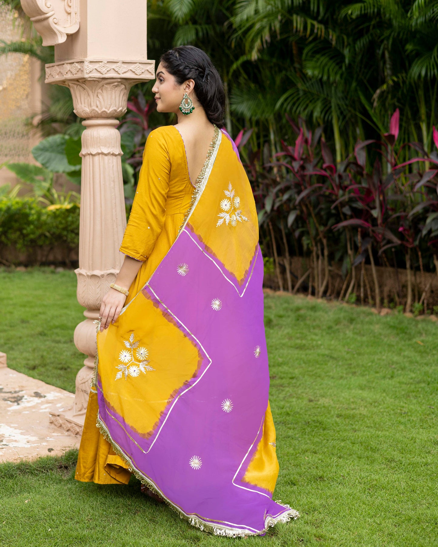 Mustard Anarkali Suit Set