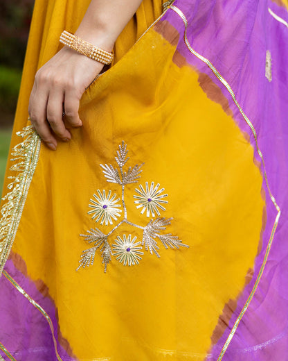 Mustard Anarkali Suit Set