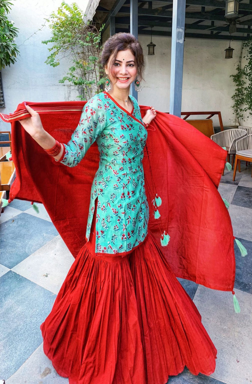 Angrakha Sharara Set