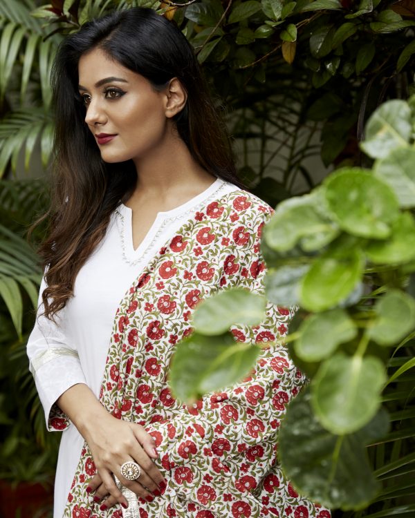 Maroon Berry Printed Suit Set