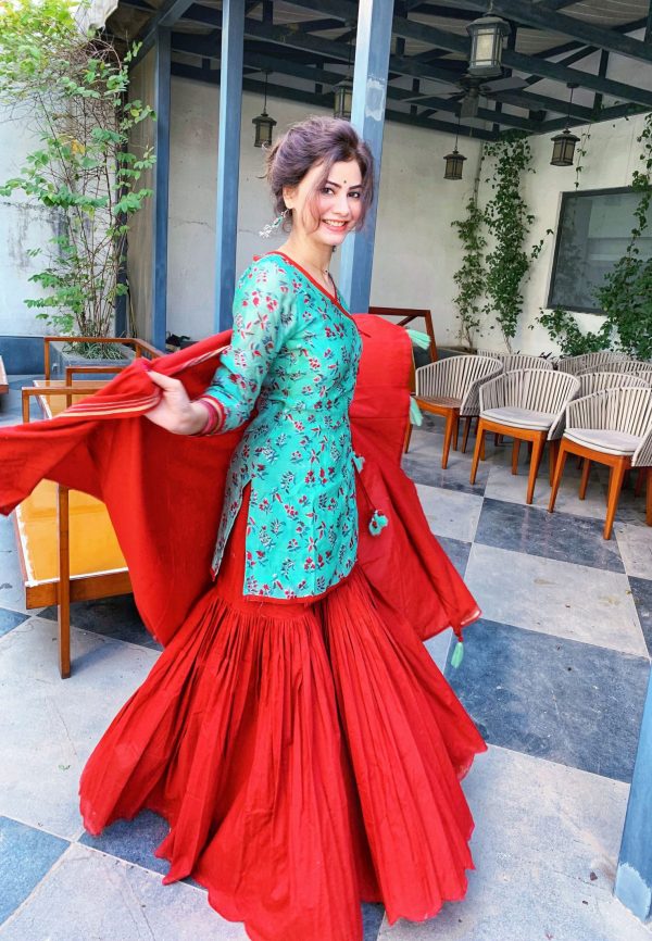 Angrakha Sharara Set