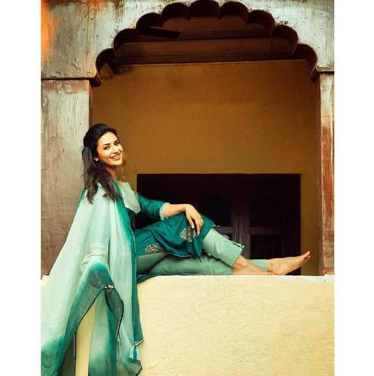 Emerald Green Block Printed Set