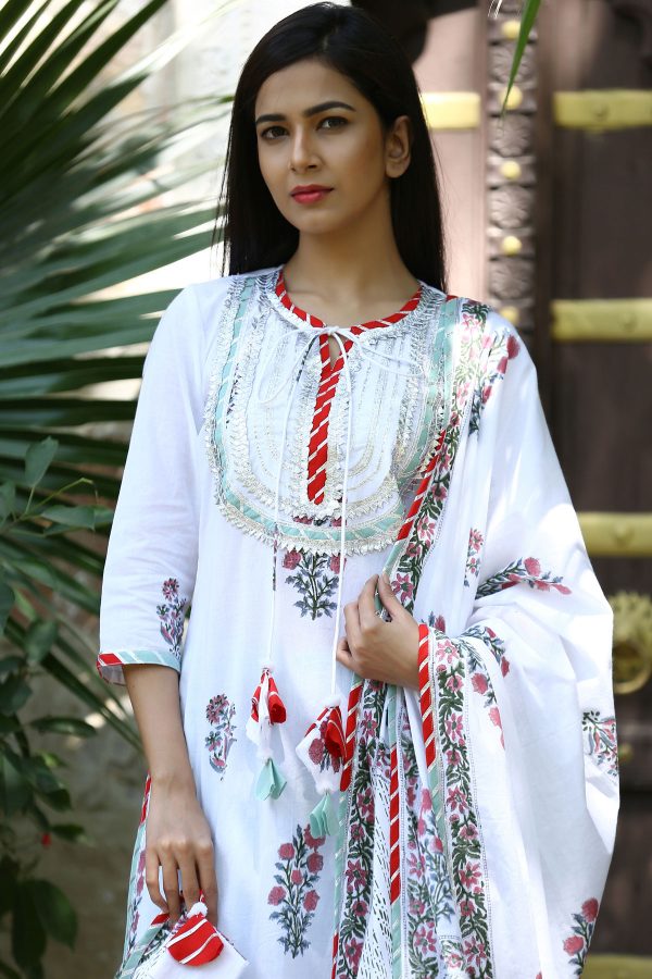 Gotta Work Hand Block Printed Kurta Set