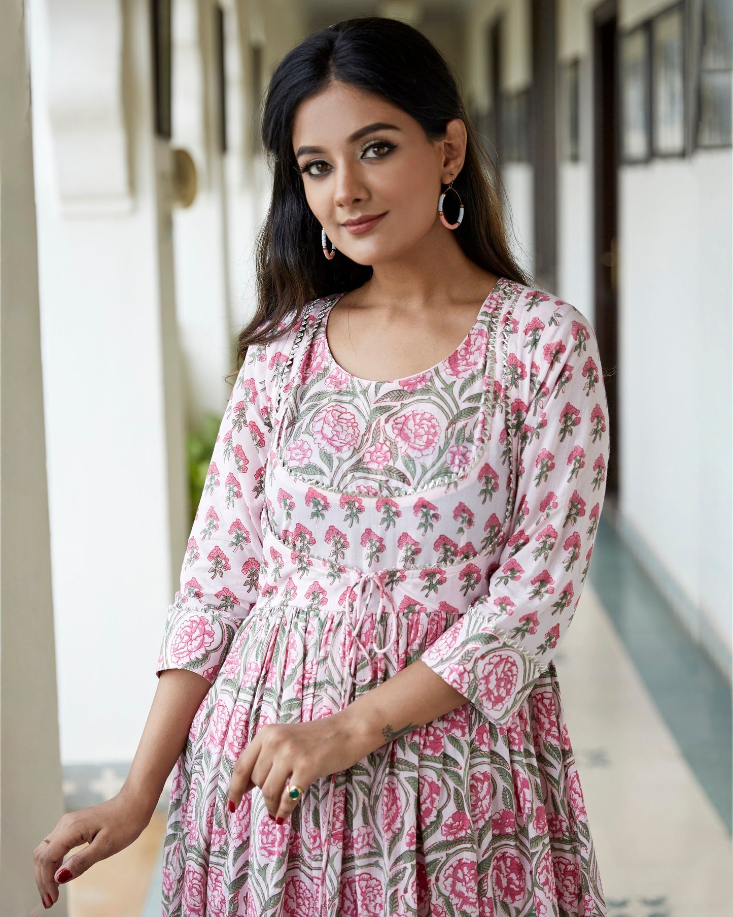 Belle Rose Angrakha Kurta With Skirt