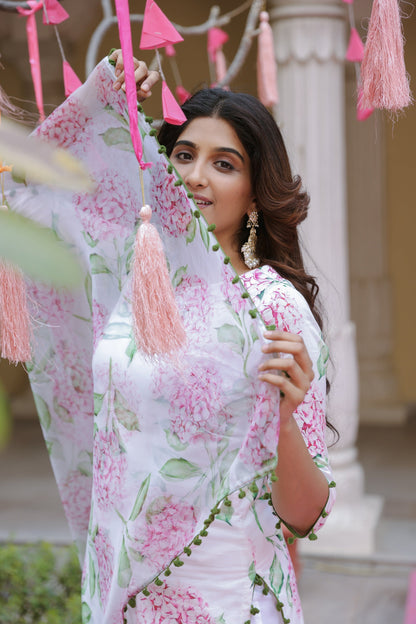 Pearl White Boota Suit Set
