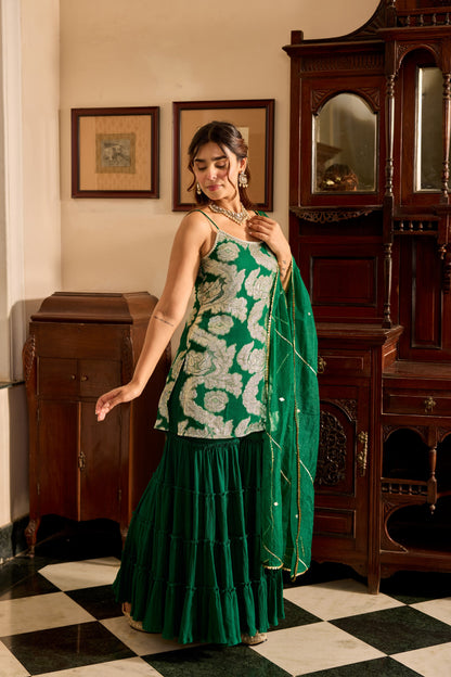 Chandani GREEN SHARARA SET