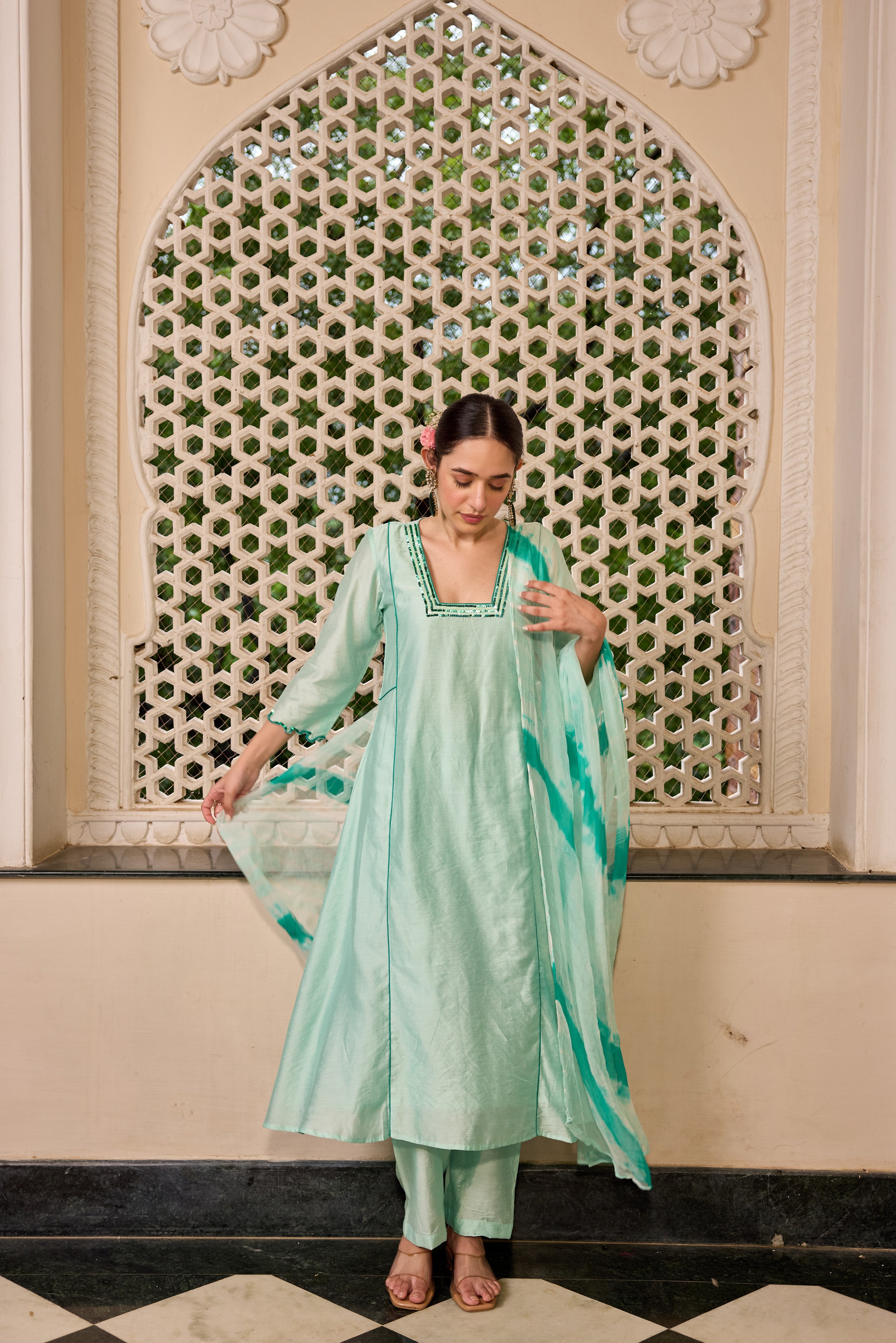 Light Turquoise Suit Set