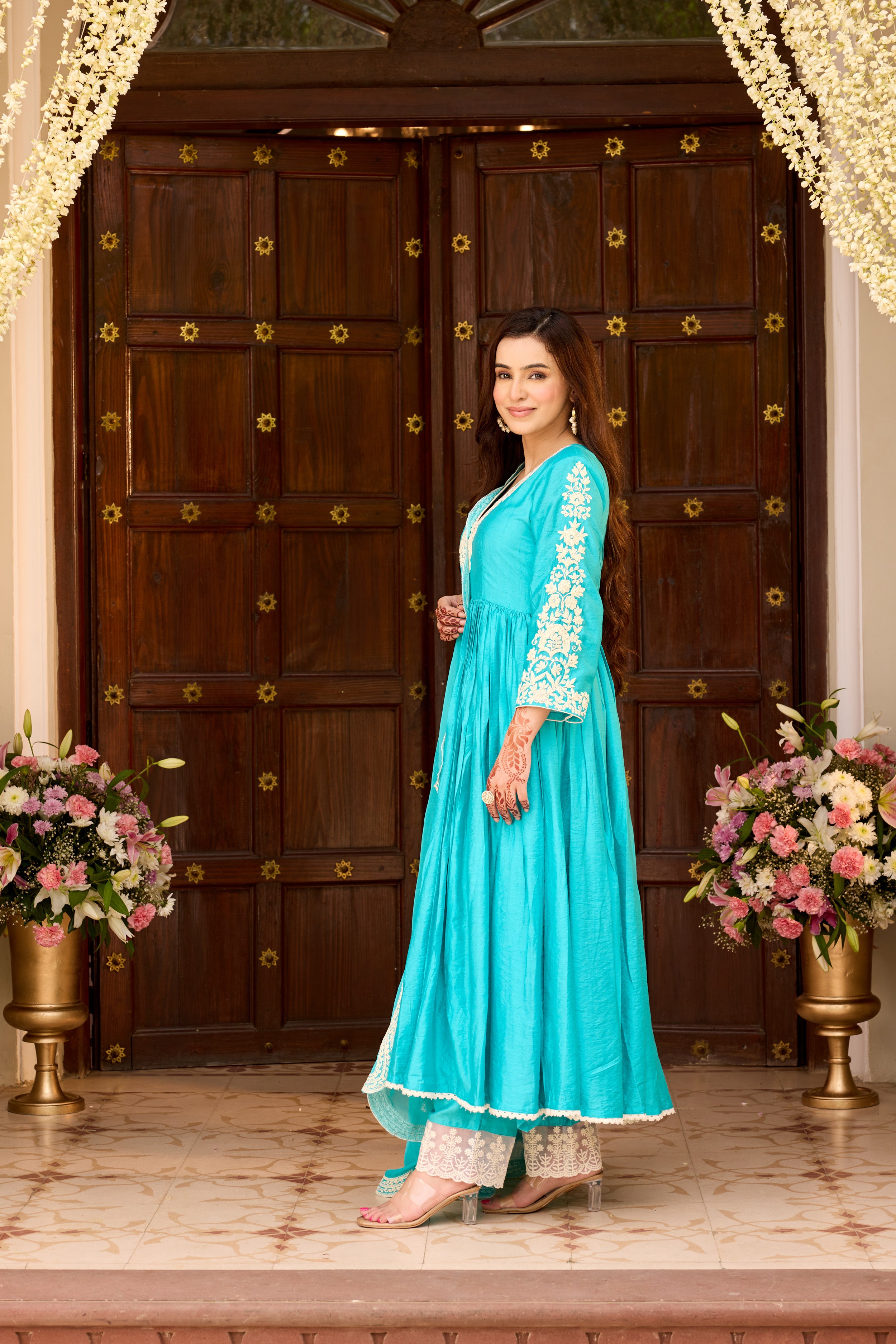 Pakizeh Turquoise Blue Suit Set
