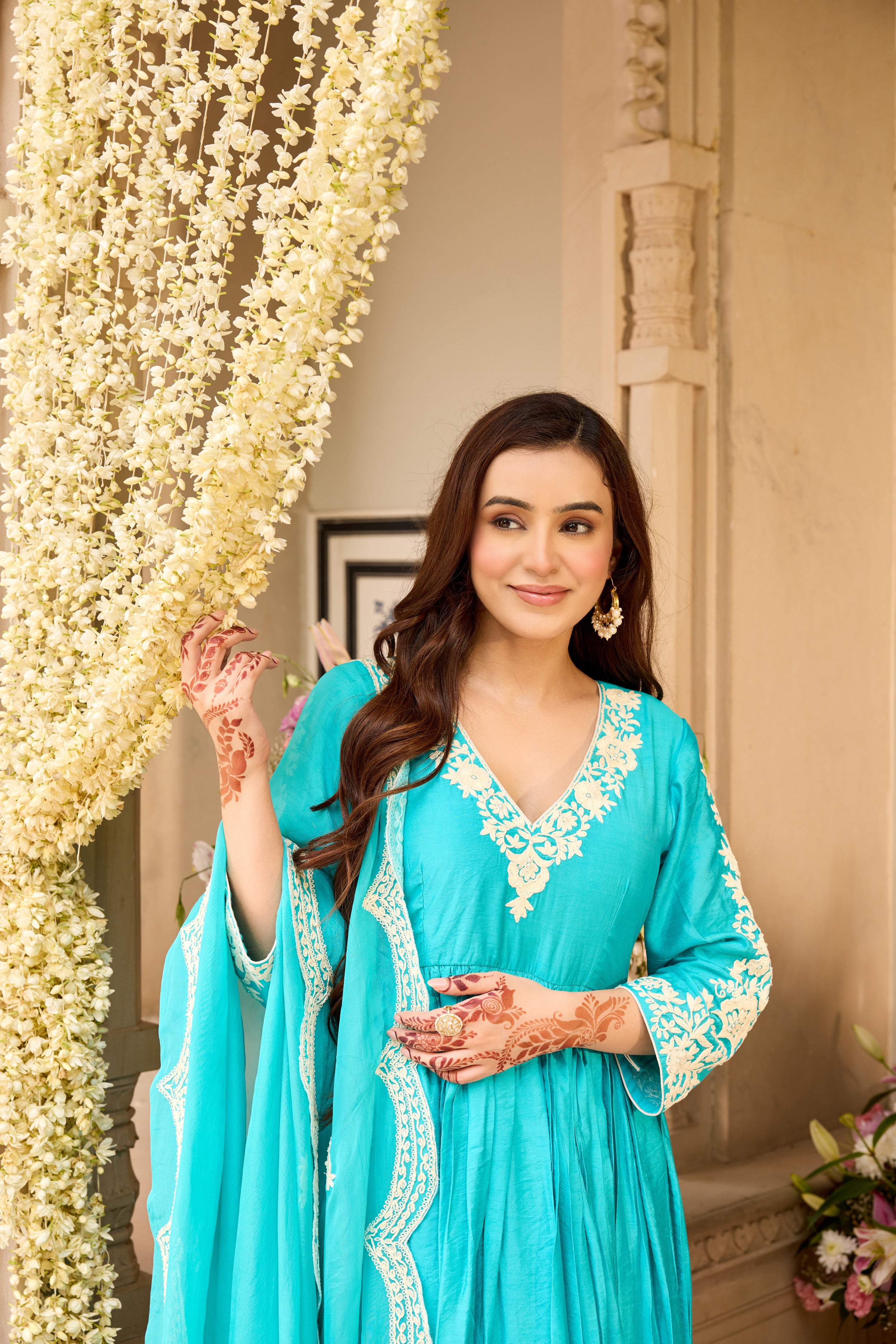 Pakizeh Turquoise Blue Suit Set
