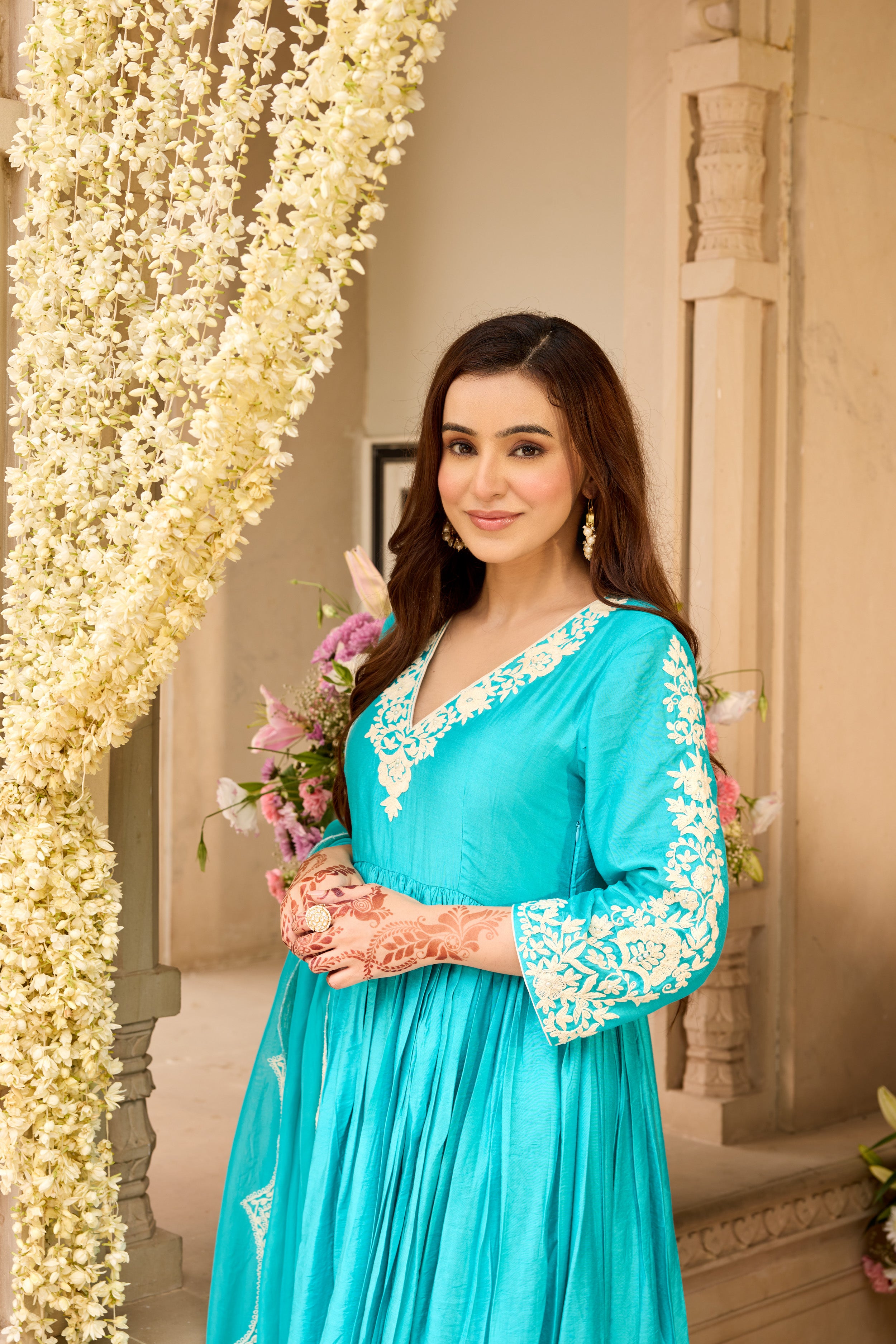 Pakizeh Turquoise Blue Suit Set