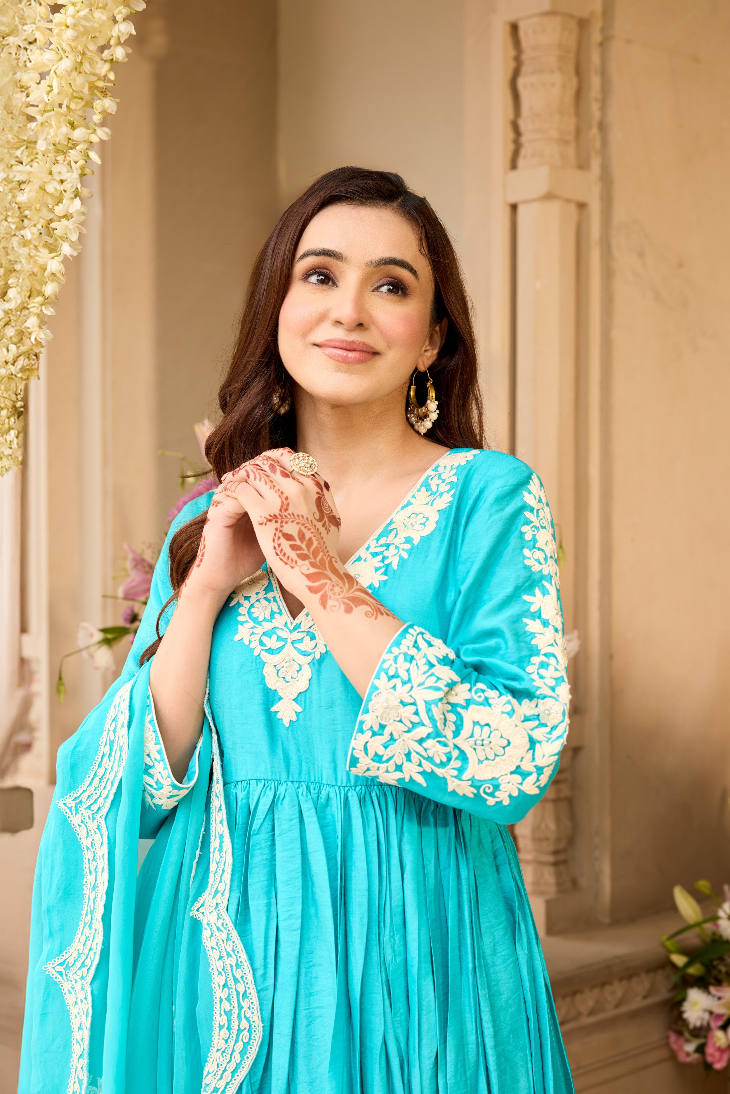 Pakizeh Turquoise Blue Suit Set
