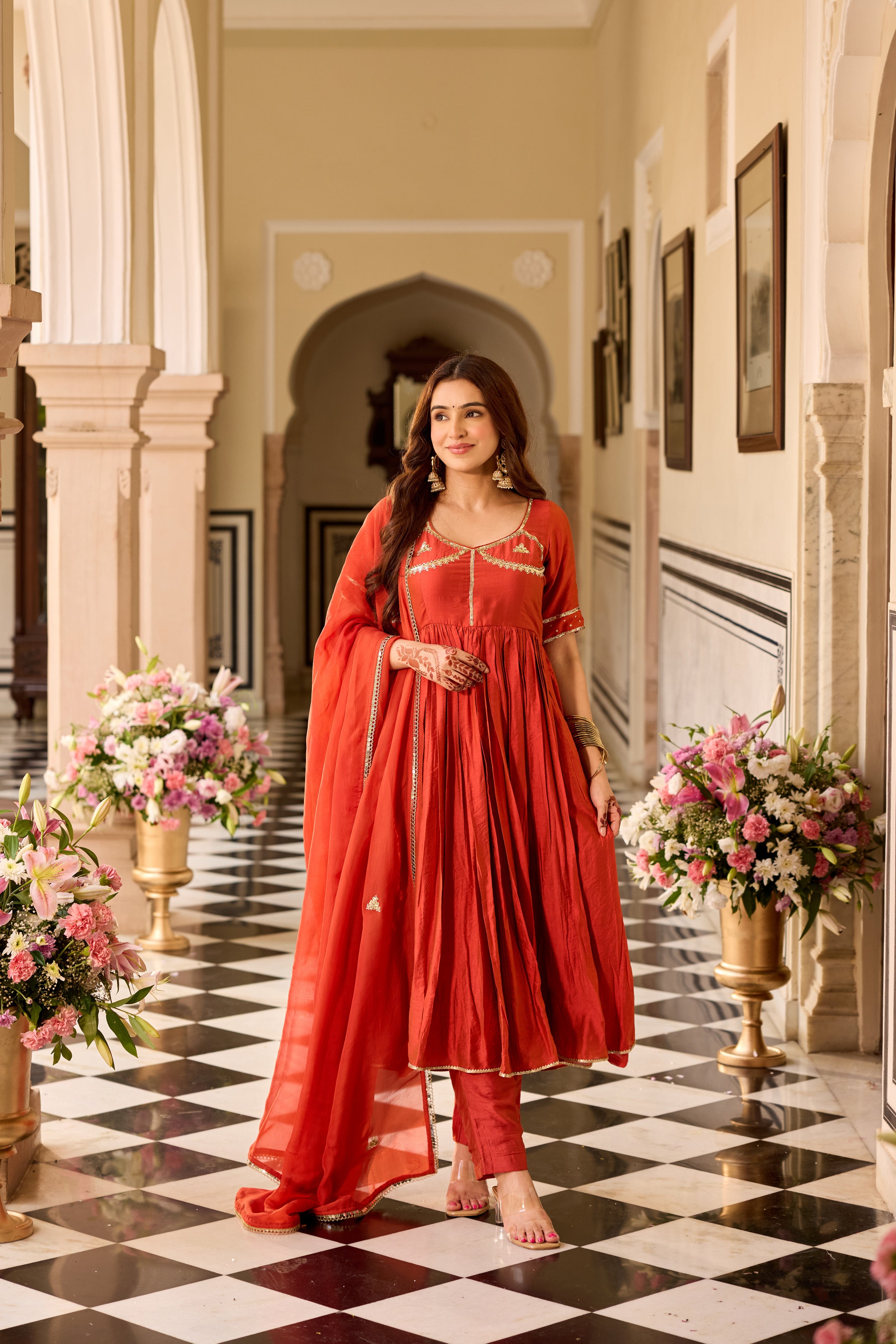 AANGI BROWN Suit SET