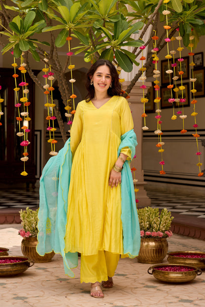 Ishqiya Yellow Suit Set