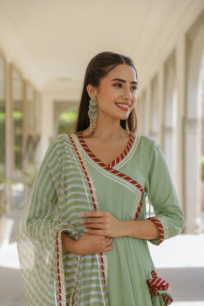 Mint Green Gota Suit Set