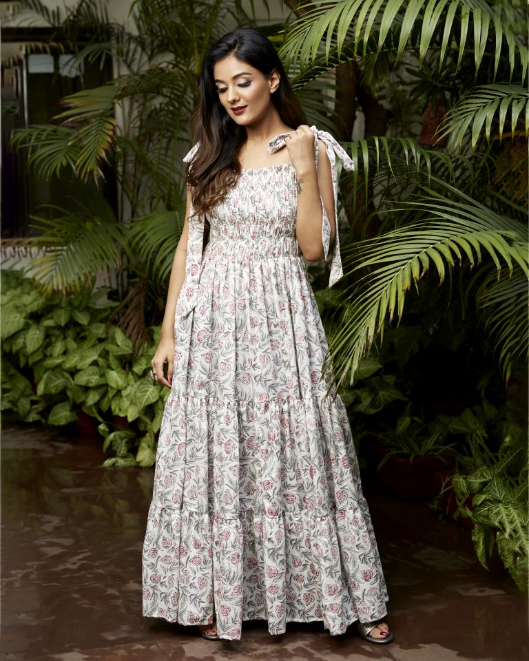 Block Printed Layered Dress